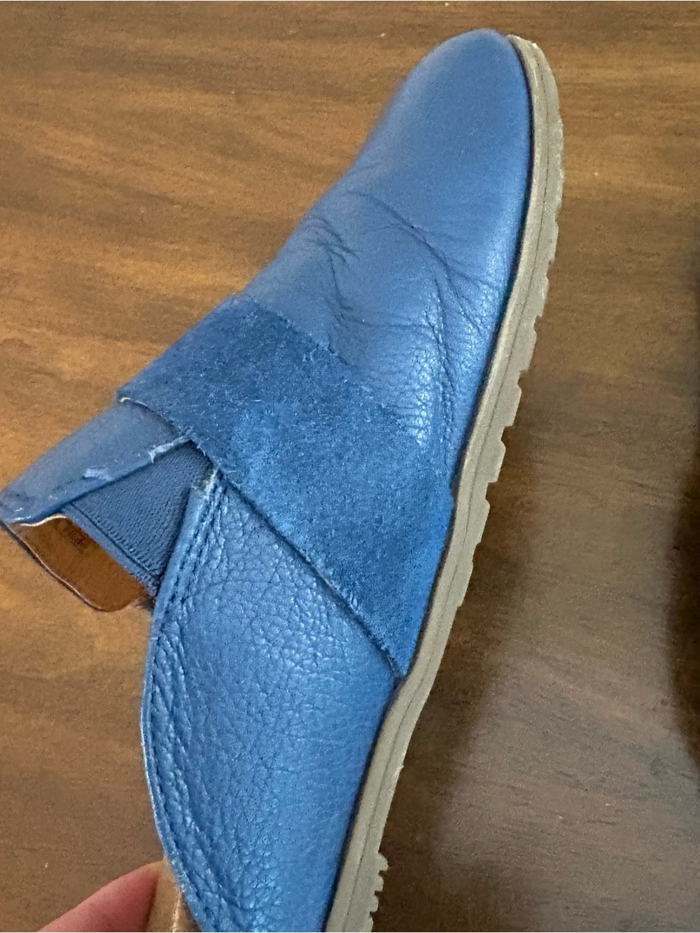 Vionic Ambrosia Blue Leather Slip On Mules Clogs Shoes Womens Size 8.5 Casual - Picture 5 of 8